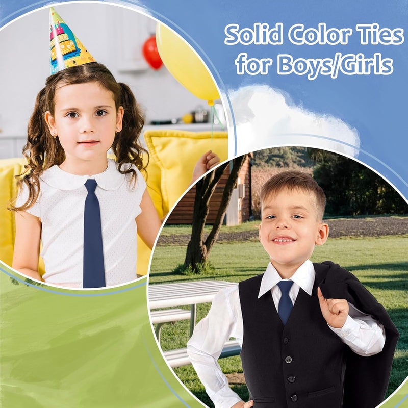 LJBFNN Store Ties for Boys Kids, Pre-Tied Clip on Tie Stripe Neckties for School Uniforms Graduation Wedding Parties Cosplay Causal - Image 1